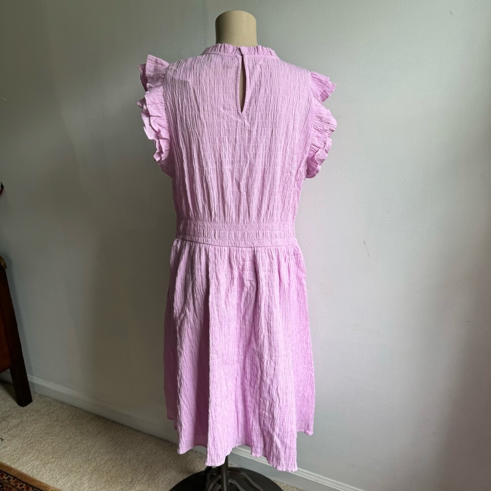 NWT J.crew Factory Gauze flutter-sleeve midi dress - Picture 8 of 13